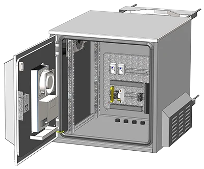 Шкаф климатический навесной ReDGen Серия П2 12U 600х600_2 с пельтье