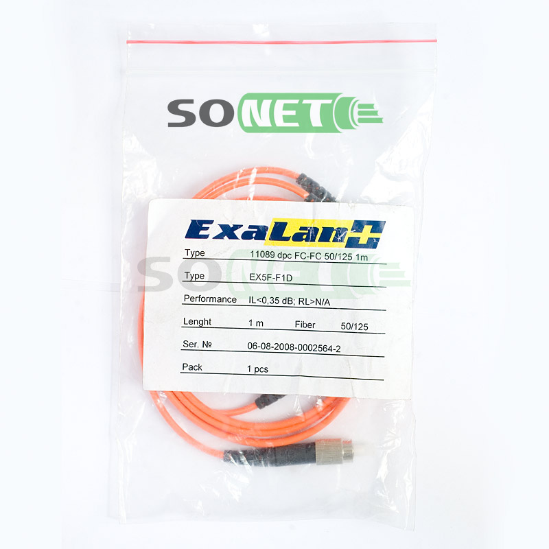 Шнур FC-FC, 62,5/125, Duplex, OM1, UPC, 5м