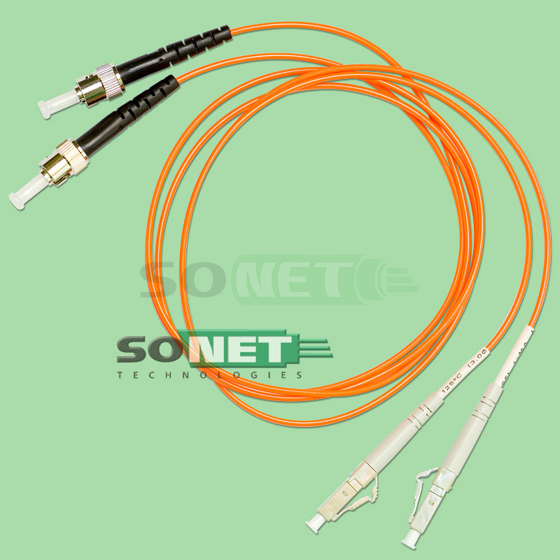 Шнур LC-ST, 50/125, Duplex, OM2, UPC, 1м