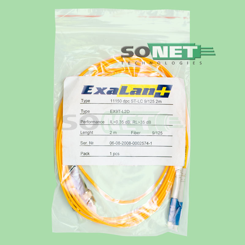 Шнур LC-ST, 9/125, Simplex, OS2, UPC, 2м