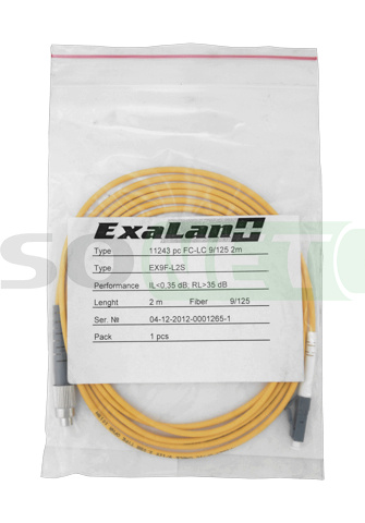 Шнур LC-FC, 9/125, Simplex, OS2, UPC, 2м