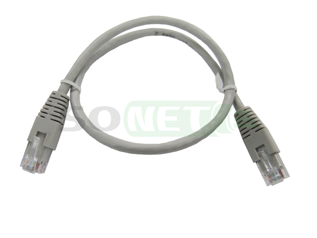 Патч корд UTP кат.5e, 0.5м PVC серый