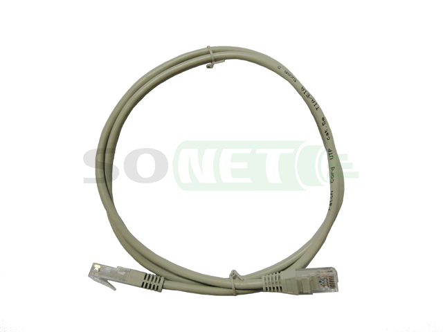 Патч корд UTP кат.5e, 1м PVC серый