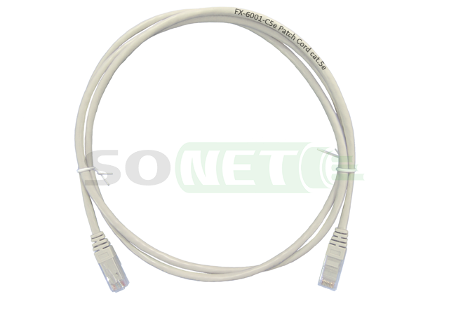 Патч корд UTP кат.5e, 2м PVC серый