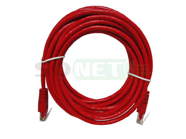 Патч-корд UTP кат.5e, 5м PVC красный (СКС Exalan+)