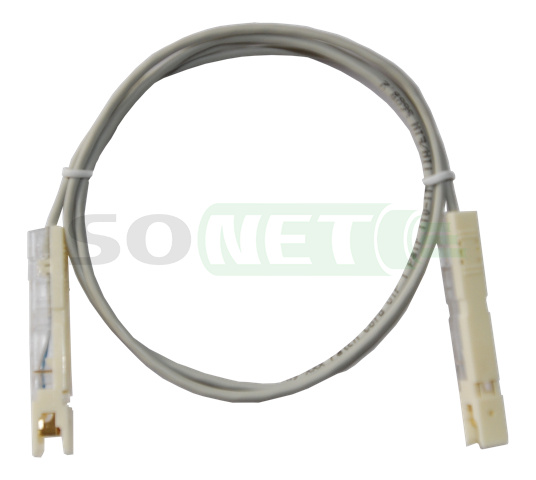 СКС"Exalan+" патч-корд UTP 1 пара 110-110, PVC,  1м, серый