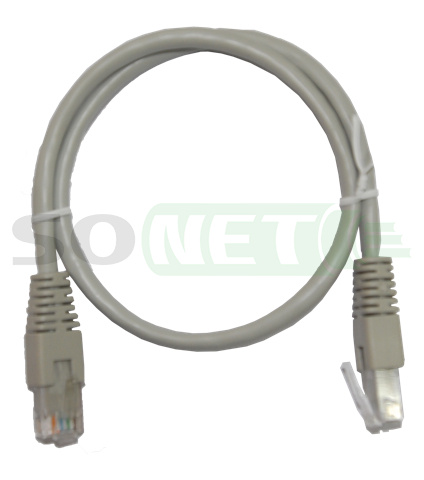 Патч корд UTP кат 5e, 0.5м PVC, серый (СКС Exalan+)