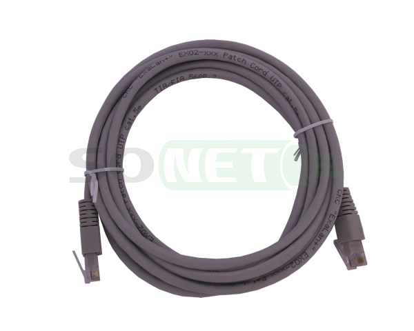 Патч корд UTP кат 5e, 3м, PVC, серый (СКС Exalan+)