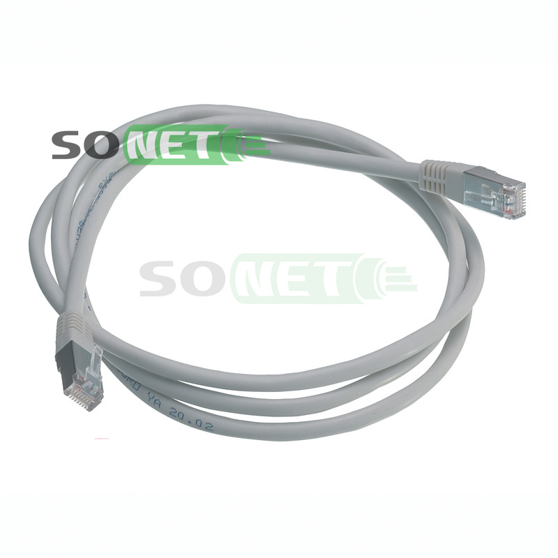 Патч корд FTP кат 5e, 0.5м PVC, серый (СКС Exalan+)