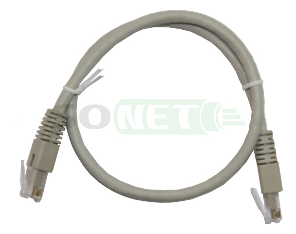 Патч корд UTP кат 6, 0.5м PVC серый (СКС Exalan+)