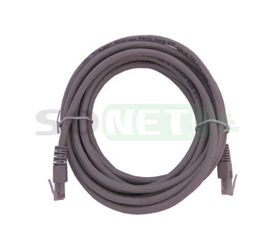 Патч корд UTP кат 6, 5м PVC серый (СКС Exalan+)