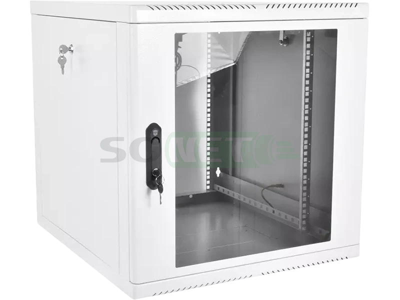 Шкаф телекоммуникационный настенный 19" разборный 15U (600x520) съёмные стенки, дверь стекло
