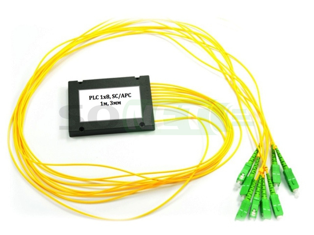 Разветвитель оптический  (сплиттер) планарный PLC 1х8, оконцованный SC/APC, 1м, 3,0мм