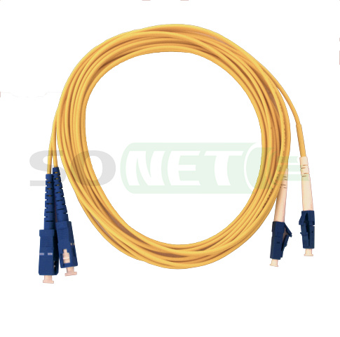 Шнур LC-SC, 9/125, Duplex, G657A, UPC, 1м