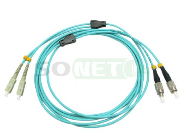 Шнур FC-SC, 50/125, Duplex, OM4, UPC, 1м