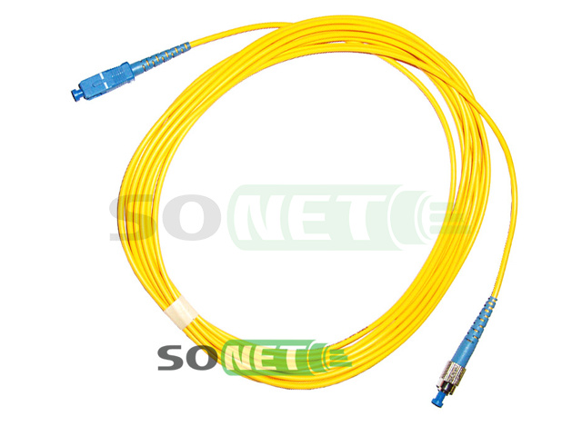 Шнур FC-SC, 9/125, Simplex, OS2, UPC-APC, 1м