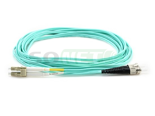 Шнур LC-ST, 50/125, Duplex, OM4, UPC, 1м