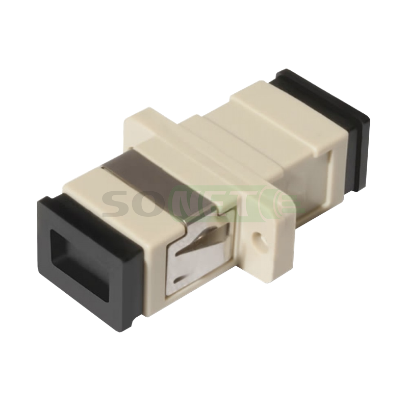 Адаптер проходной SC mm/sm, UPC, Simplex, Белый (Оптическая розетка ExaLan)