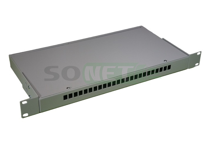 Оптический кросс 19" 1U до 24 портов SC ( сплошная панель)