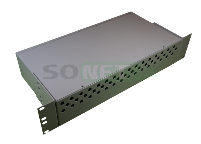 Оптический кросс 19" 2U до 48 портов FC ( сплошная панель)