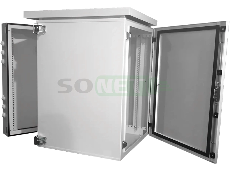 Шкаф пылевлагозащищенный 19" настенный двухсекционный 15U 600х460, дверь металл