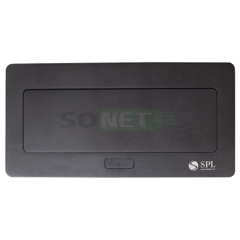 Люк на 3 поста (45х45), металл, черный с пластиковой коробкой, IP40