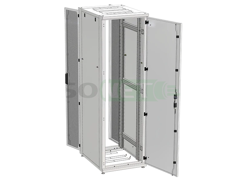 Шкаф серверный напольный 19'' 48U (600х1200) дверь металл, распашные перфорация 
