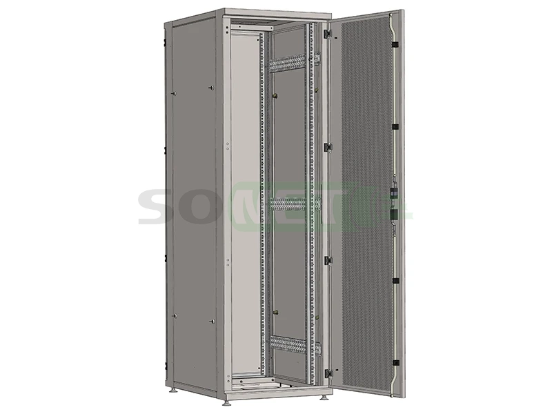 Шкаф серверный напольный 19'' 48U (800х1200) дверь перфорация, распашные перфорация 