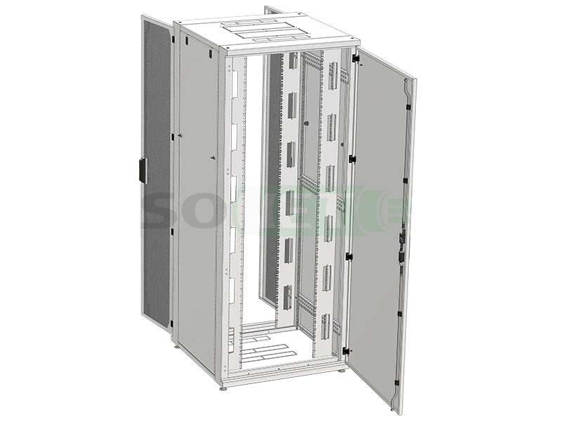 Шкаф серверный напольный 19'' 48U (800х1200) дверь металл, распашные перфорация 