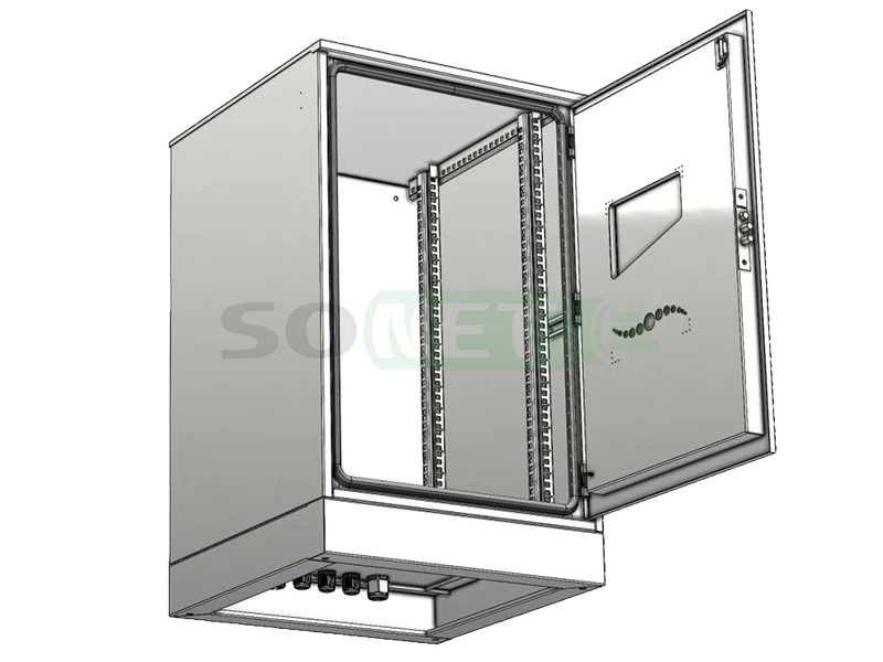Шкаф антивандальный 19" напольный 42U 600x600 цвет серый IP65