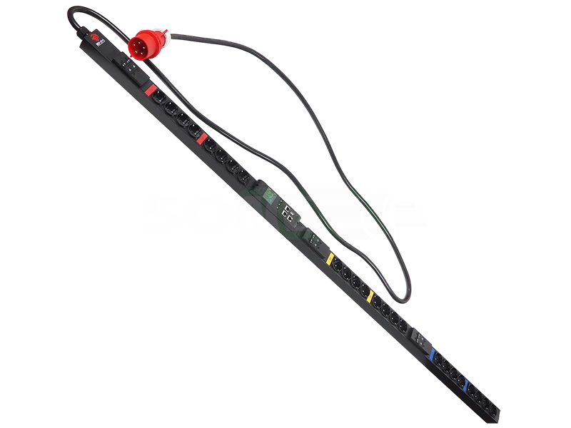 БРП (PDU) Metered BNH B800.M, Schuko х 24, 1800х52х44 мм (ВхШхГ), 32А, 3ф, вход IEC 309 32A 3P+N+E, 