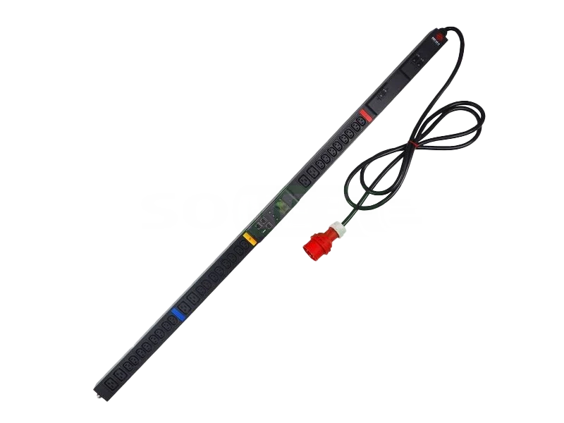 БРП (PDU) Metered BNH B800.M, IEC 60320 С13 х 24, IEC 60320 С19 х 6, 1500х52х45 мм (ВхШхГ), 16А, 3ф,