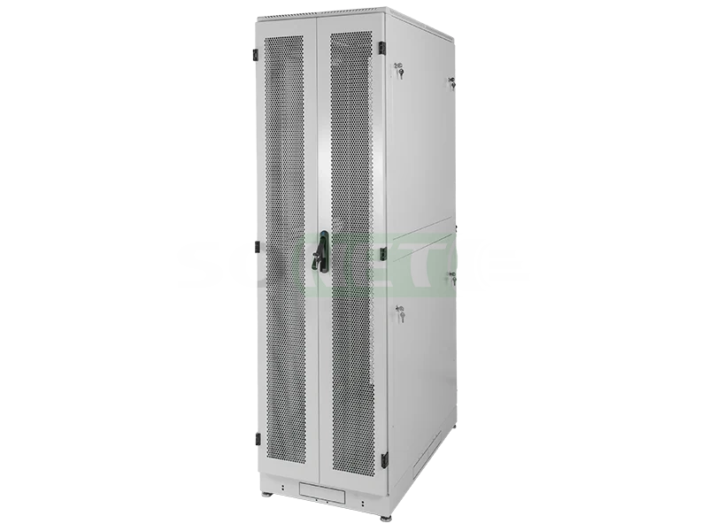 Шкаф 19" напольный серверный 42U (800х1000) дверь перфорированная, задние двойные перфорированные