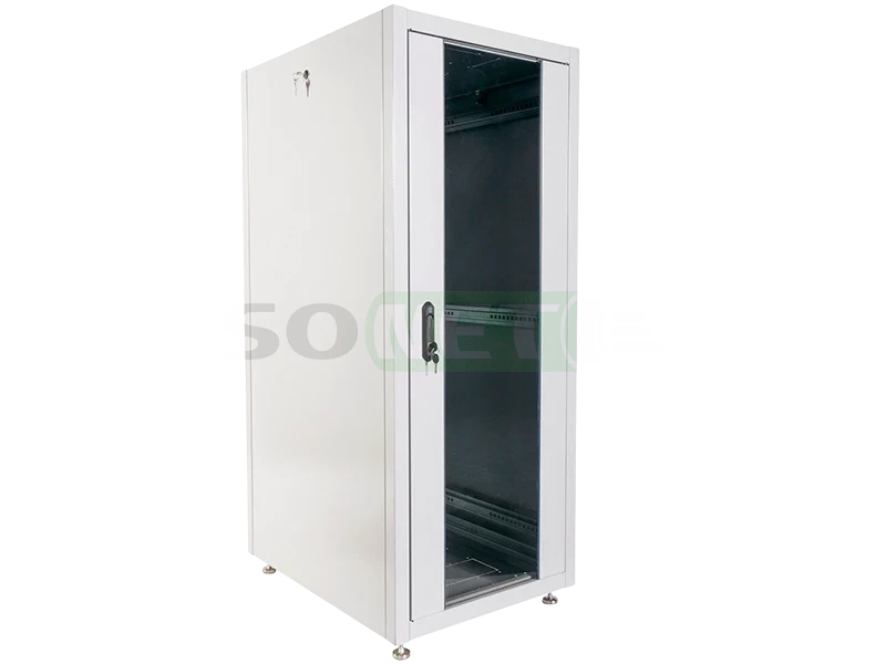 Шкаф телекоммуникационный напольный 19" 30U (600х800) дверь стекло, дверь металл