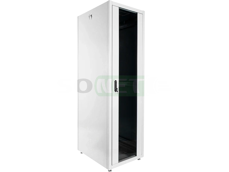 Шкаф телекоммуникационный напольный 19" 42U (800х800) дверь стекло, дверь металл