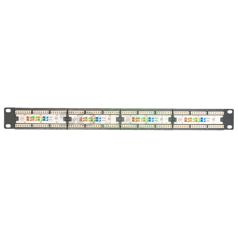 Патч панель 19" 1U 24xRJ-45, кат 6