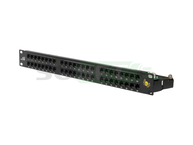 Патч панель 19" 1U 48xRJ-45/Krone кат 5e, большой глуб.