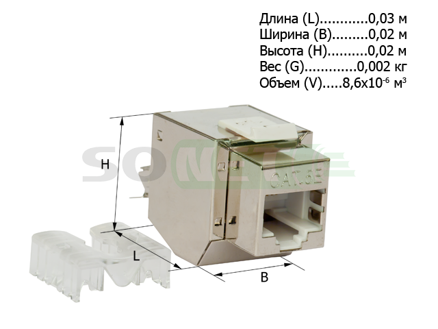 Модуль FTP, кат 5e, RJ-45, тип KRONE IDC 90 (СКС Exalan+)