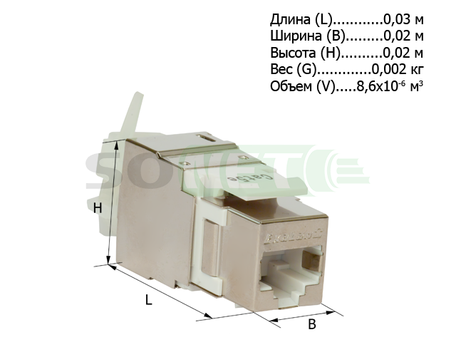 Модуль FTP, кат 5e, RJ-45, тип KRONE IDC 180 (СКС Exalan+)
