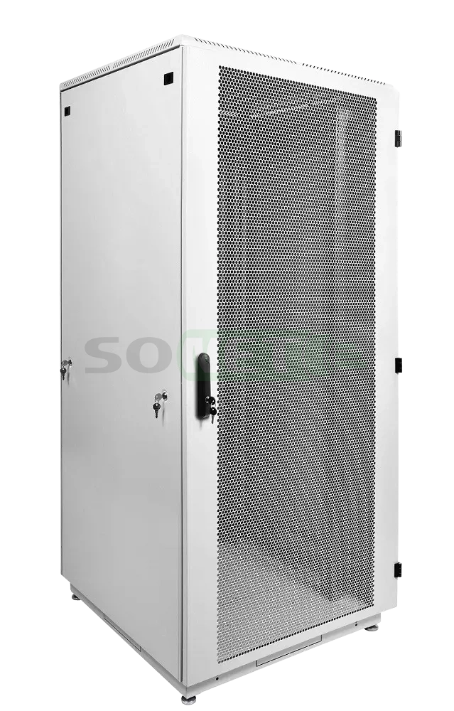 Шкаф телекоммуникационный 19" напольный 42U (800х800) дверь перфорированная