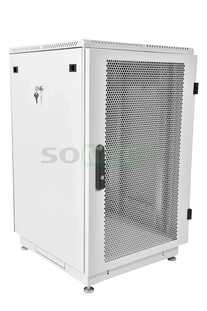Шкаф телекоммуникационный 19" напольный 18U (600х800) дверь перфорированная