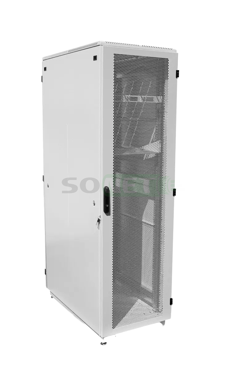 Шкаф телекоммуникационный 19" напольный 42U (600х600) дверь перфорированная 