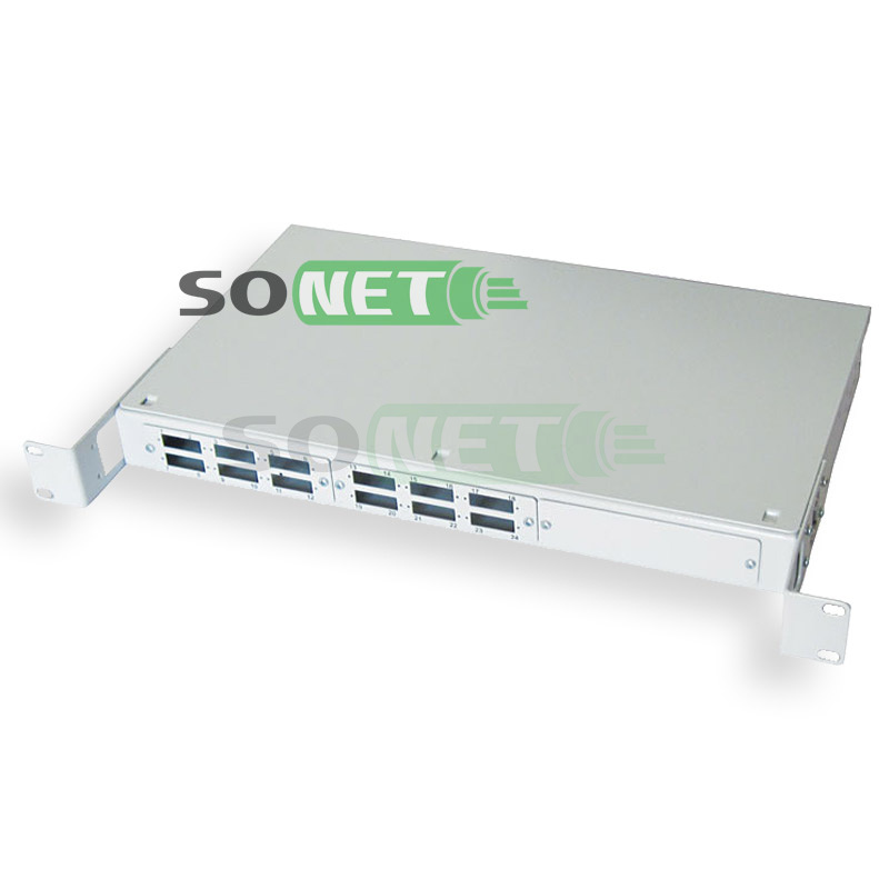 Оптический кросс 19" 1U - с комплектом  вставок (Патч-панель 19")
