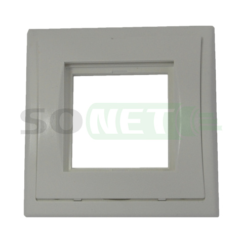 Лицевая панель 80x80 с кольцом для адаптеров 45х45, белая