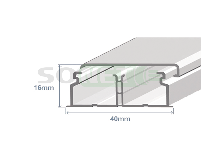 Кабельный канал 40x16мм, 1 перегородка