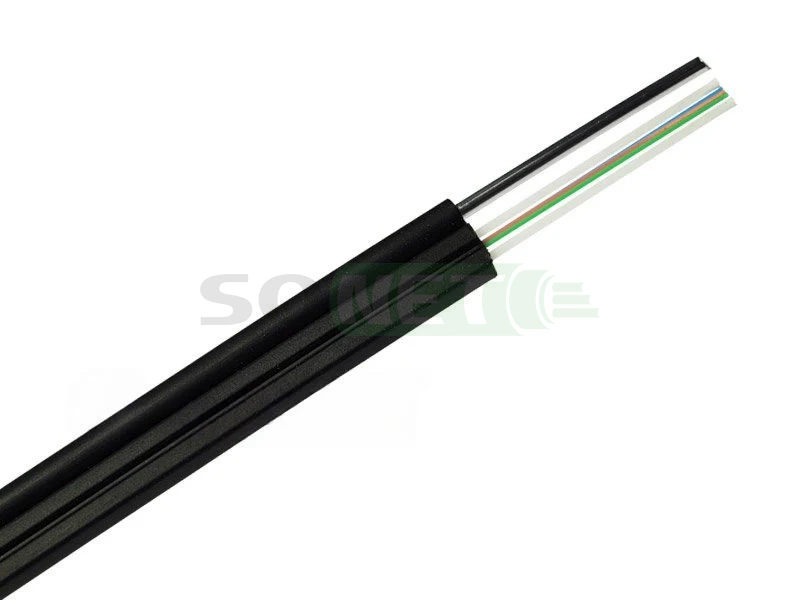 COVLINE FTTx (2D-M) 1 волокно G.657 A1, Black LSZH, 1000 м. кабель оптический c тросом (проволока)