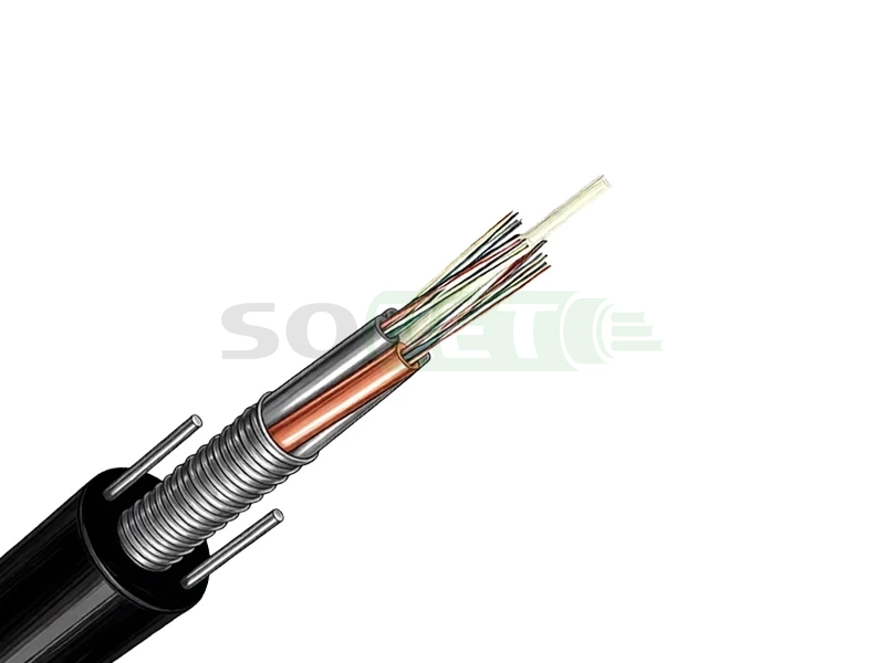 COVLINE ARMORED 32 волокна (4*8) SM G652D, 0.8mm, steel wire OD9.6mm, PE, 2.7kH